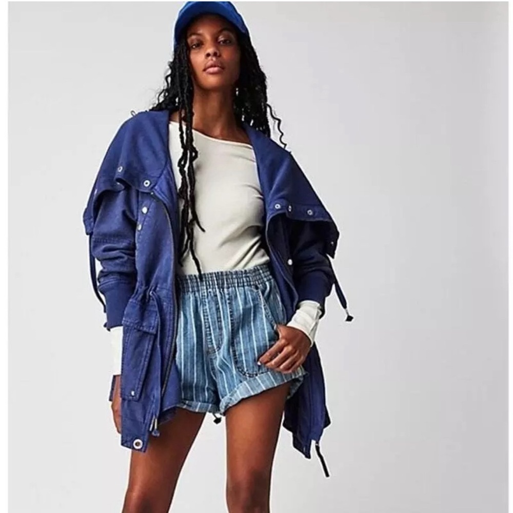 Free People We the Free Surplus Future Utility Parka Blue Size XS NWOT - Picture 4 of 14
